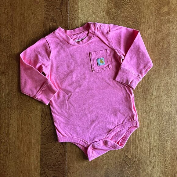 Carhartt pink pocket onesie 12m - Picture 1 of 6